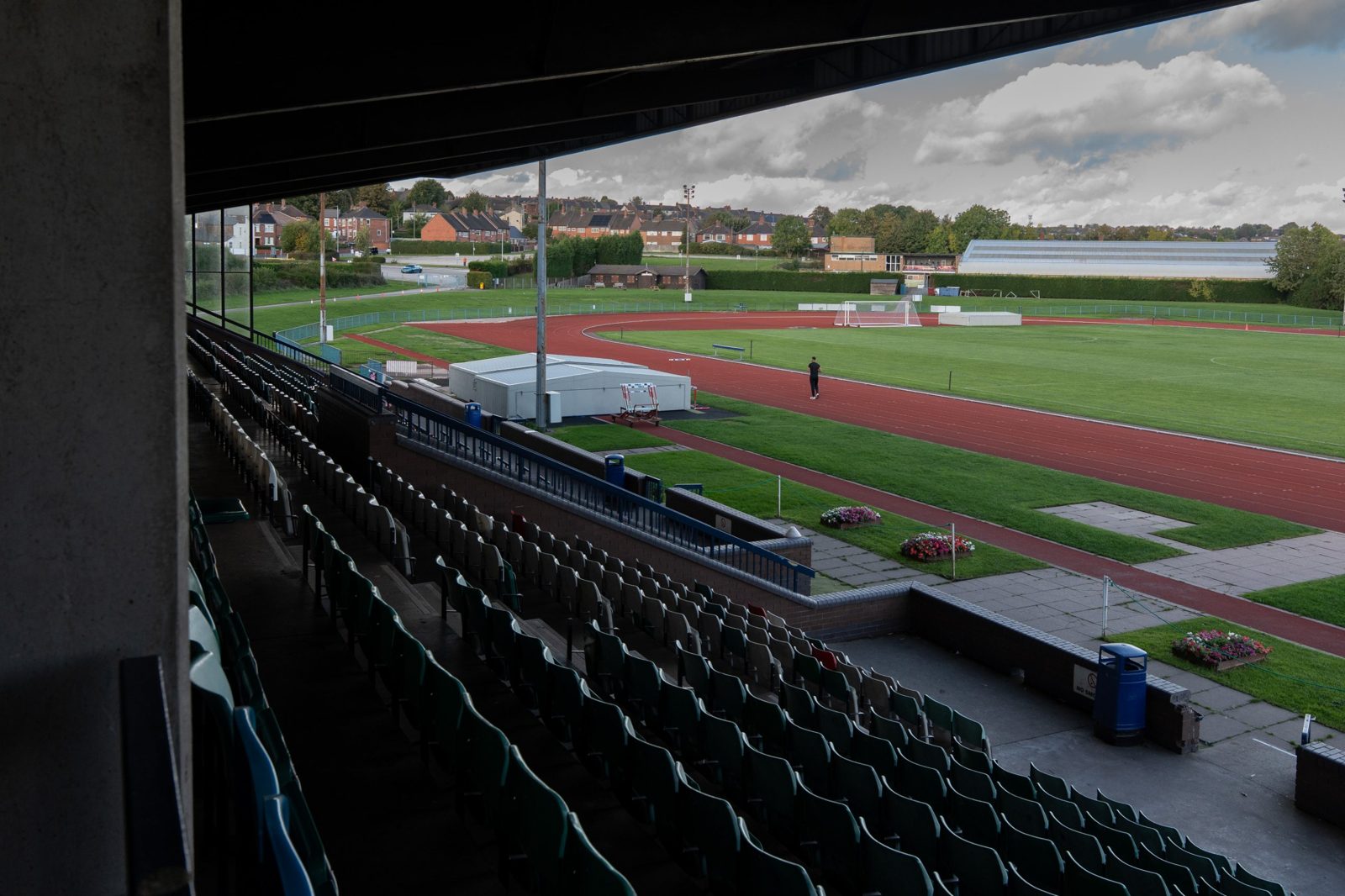 The view from the 750-seat grandstand
